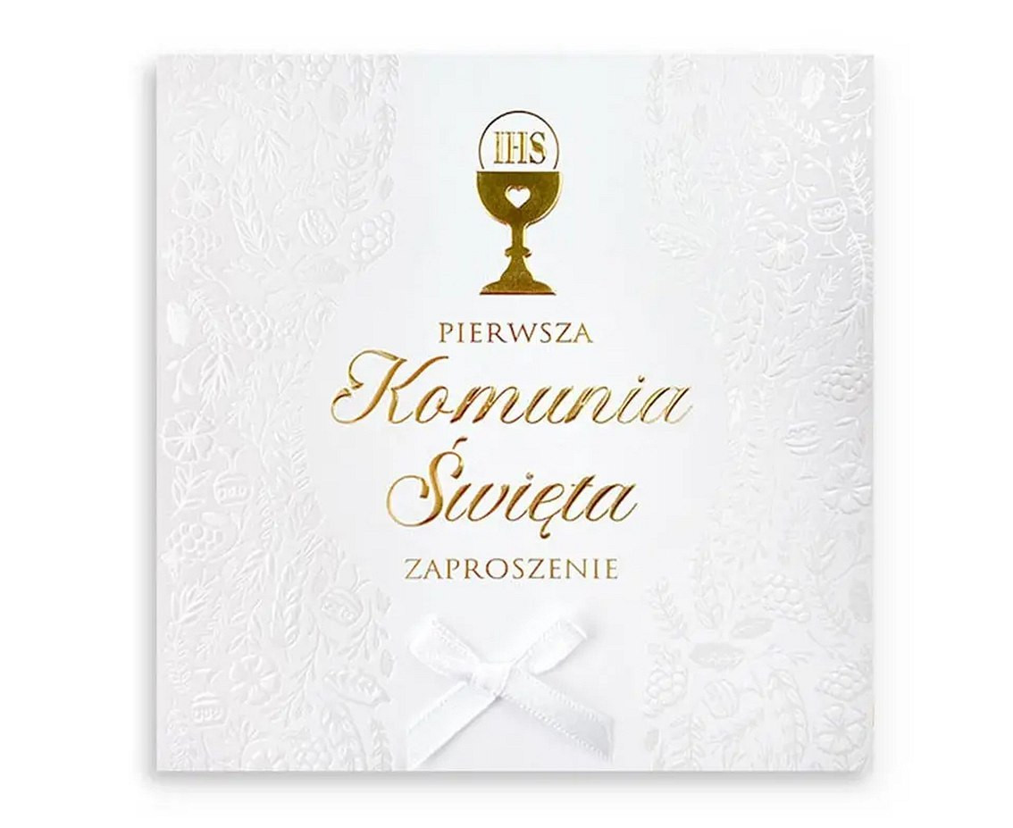 Invitation First Holy Comunion with cup, 5pcs.