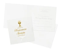 Invitation First Holy Comunion with cup, 5pcs.