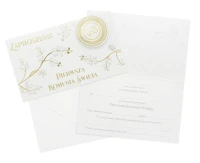 Invitation for First Holy Comunion with twig, 5 pcs.