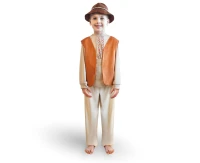 Shepherd role-play set for kids (top, pants, belt, vest, hat), size 110/120 cm