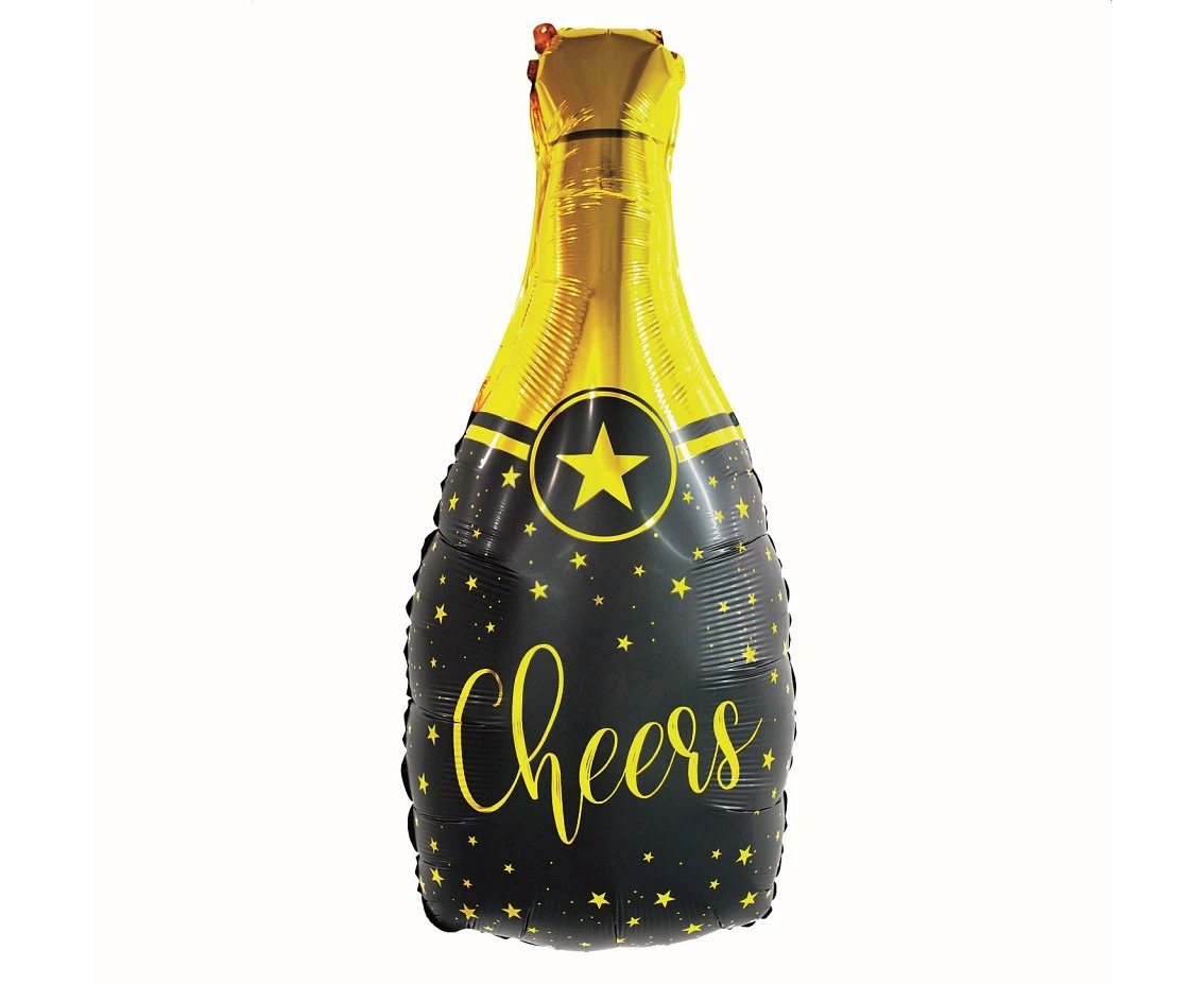 Foil balloon B&C Champagne - Cheers, 35x76 cm