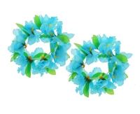 Hawaiian bracelets, blue-green, 2 pcs.