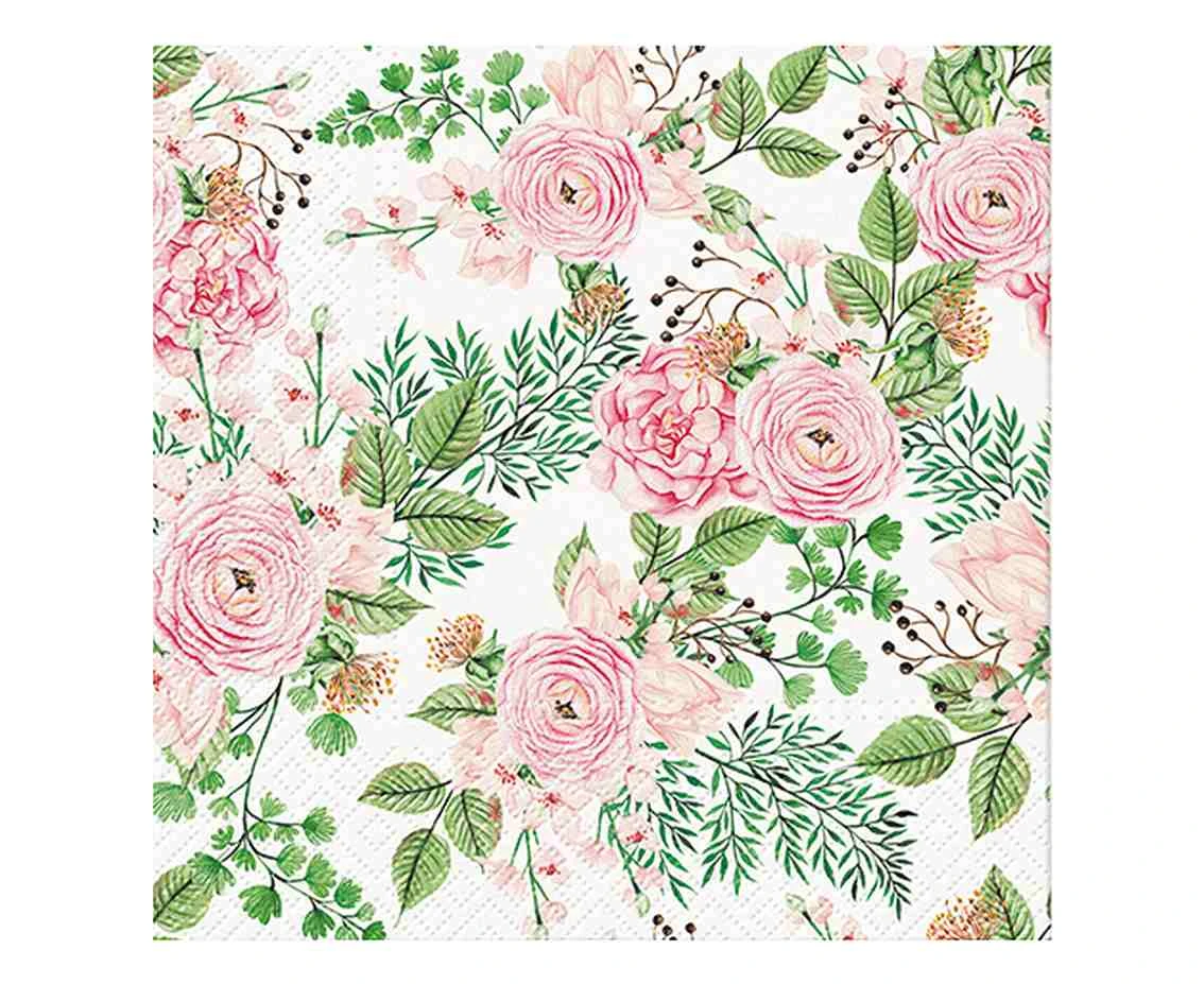 PAW Paper napkins Rose Hip Flowers, 33x33 cm / 20 pcs.