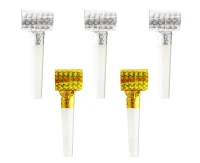 Set "5 holographic blowouts", gold-silver