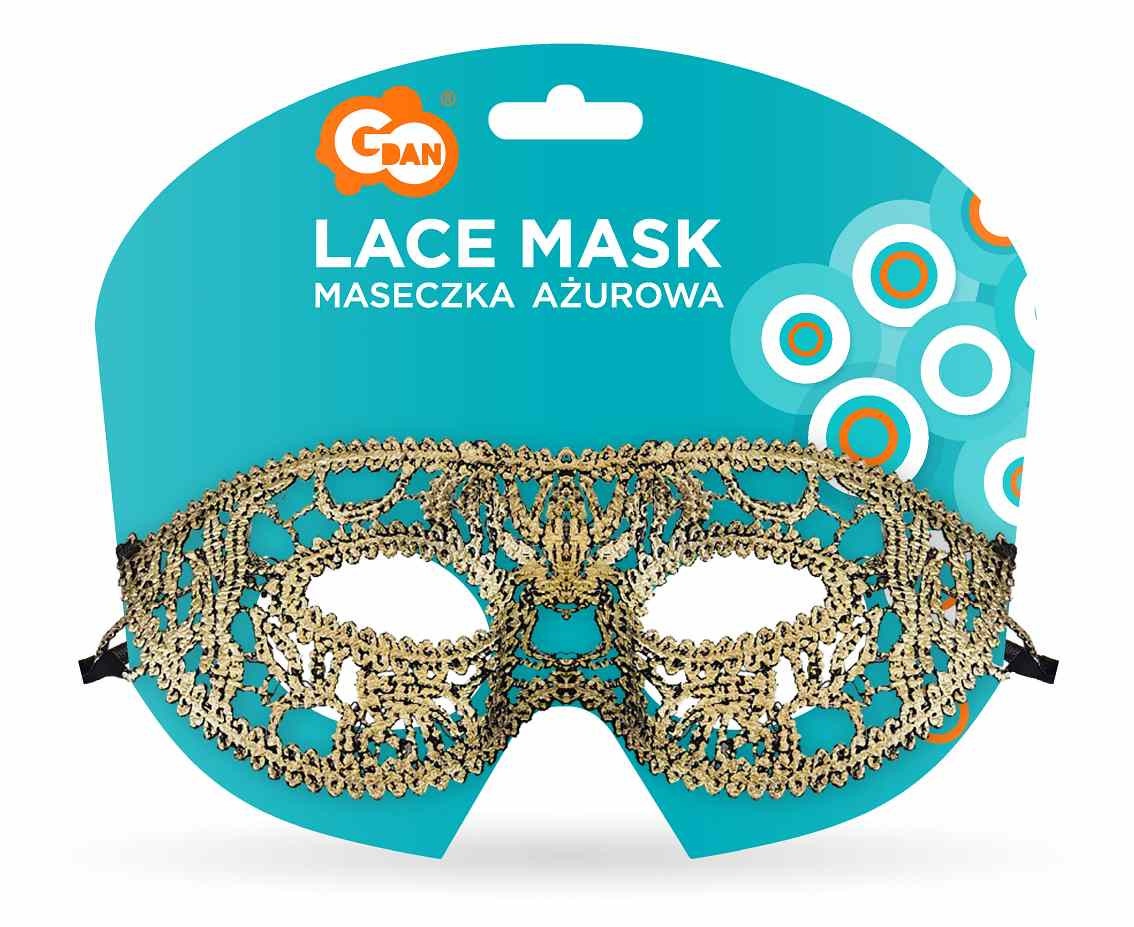 Lace mask "Gold Lady"