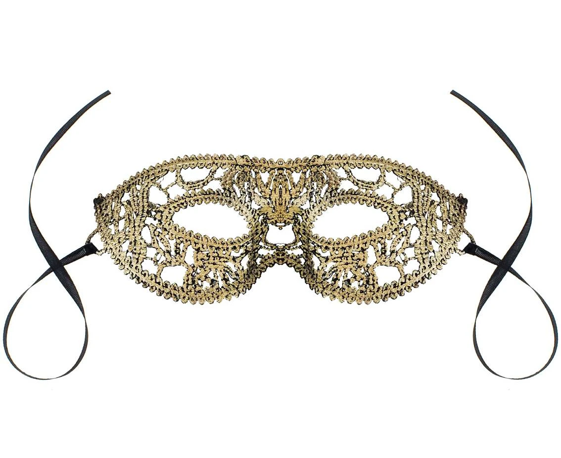 Lace mask "Gold Lady"