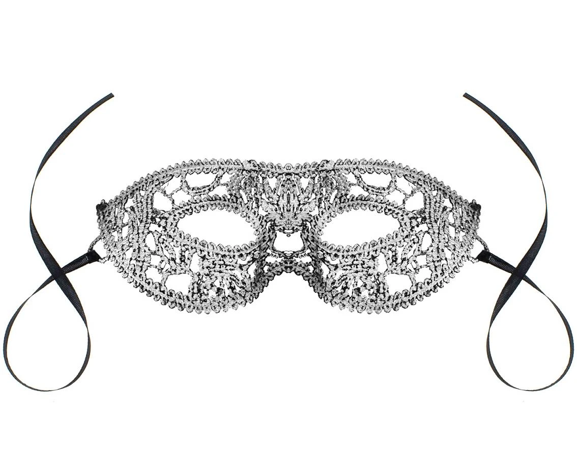 Lace mask "Silver Lady"