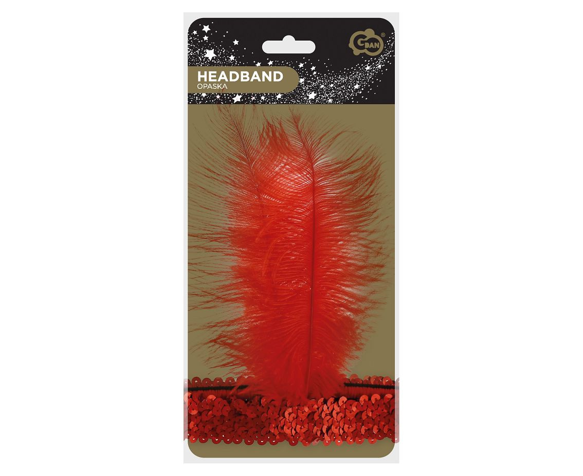 Retro headband - Cabaret, red (new)