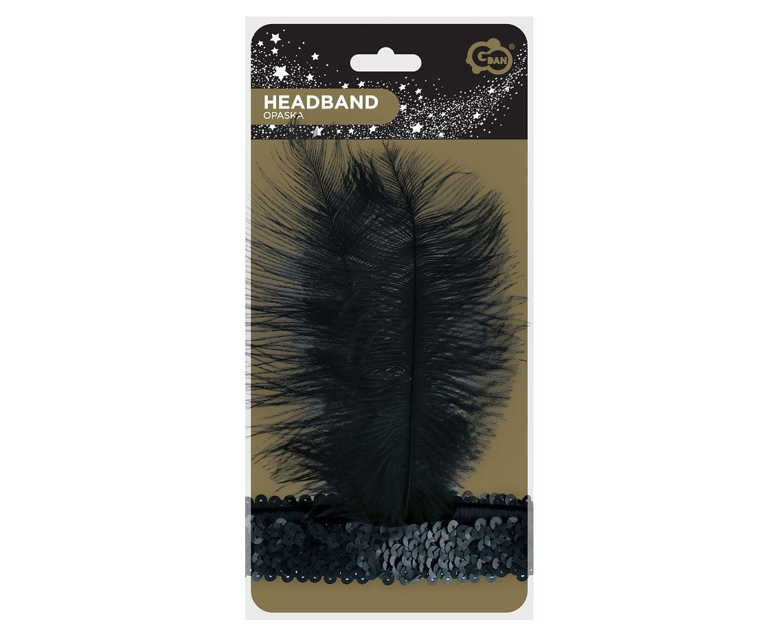 Retro headband - Cabaret, black (new)