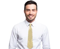 Sequin tie, gold