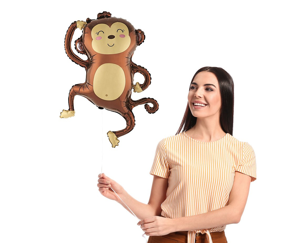Foil balloon Monkey, 61x78 cm EOL