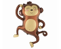 Foil balloon Monkey, 61x78 cm EOL