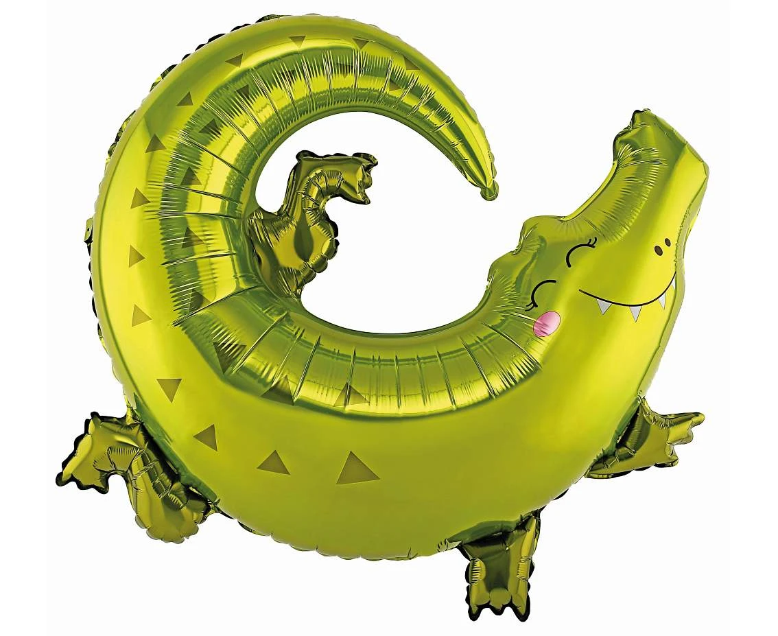 Foil balloon Crocodile, 80x71 cm EOL
