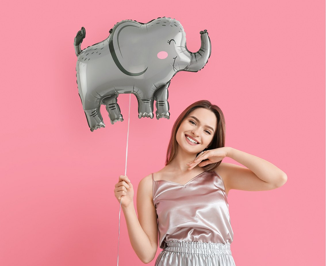 Foil balloon Elephant, 68x49 cm EOL