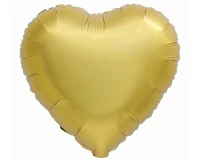 Foil balloon B&C "Heart", antique gold matt, 18"