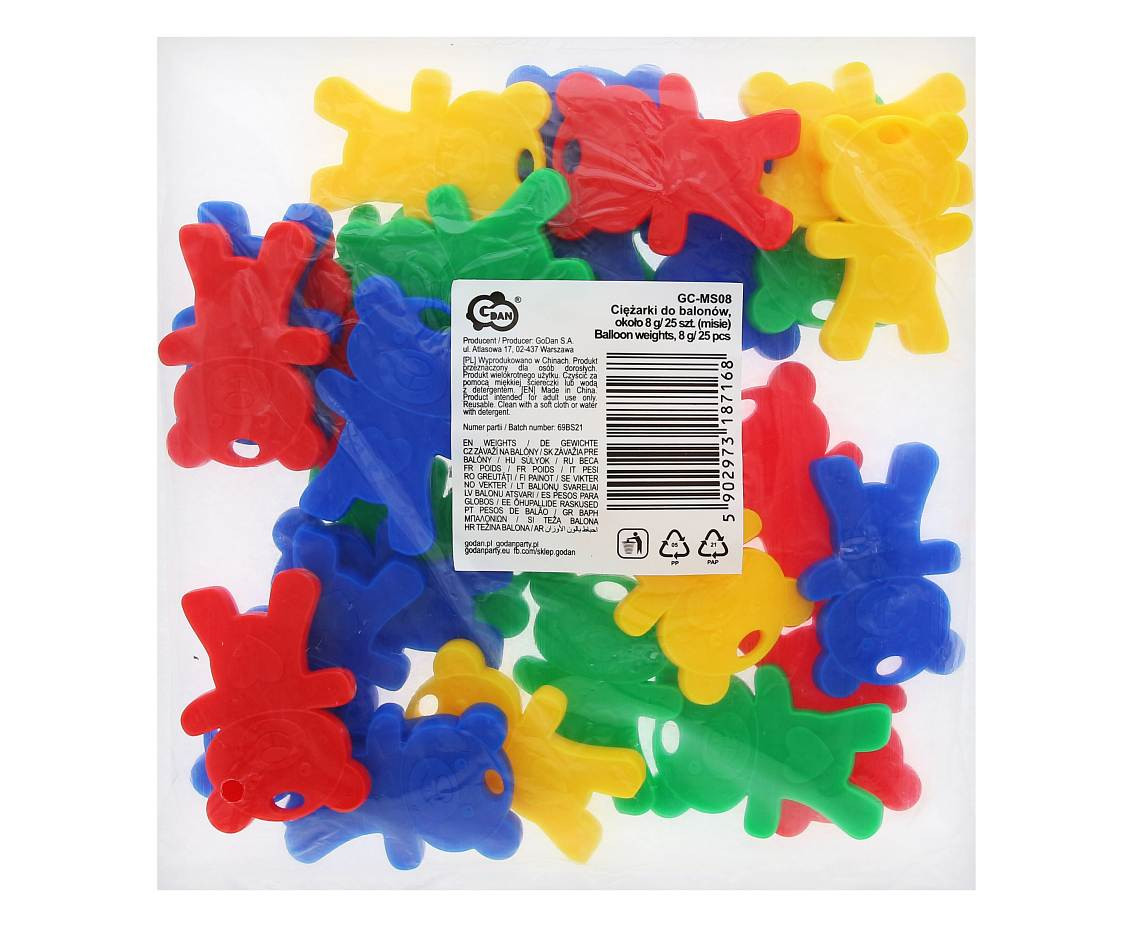 Balloons Weights, approx. 8g./ 25 pcs. (bears)