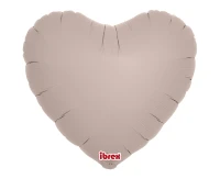 Foil balloon Ibrex Hel, heart 14", Warm Gray, 5 pcs.