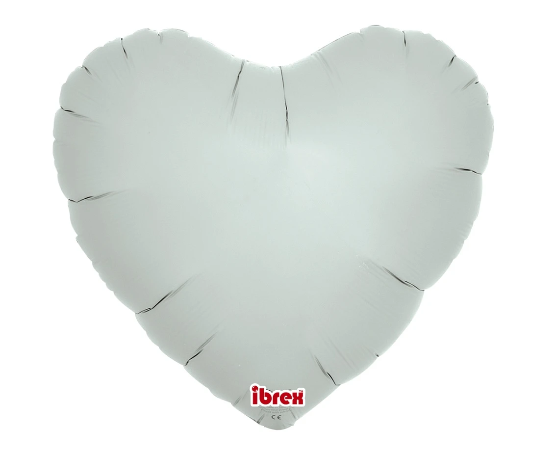 Foil balloon Ibrex Hel, heart 14", Misty Blue, 5 pcs.