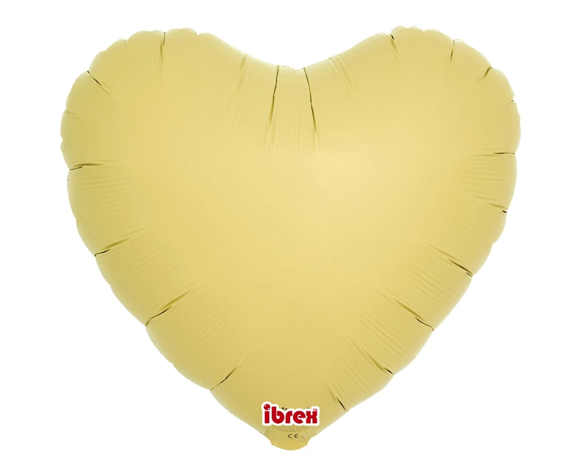 Foil balloon Ibrex Hel, heart 14", Ice Orange, 5 pcs.