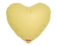 Foil balloon Ibrex Hel, heart 14", Ice Orange, 5 pcs.