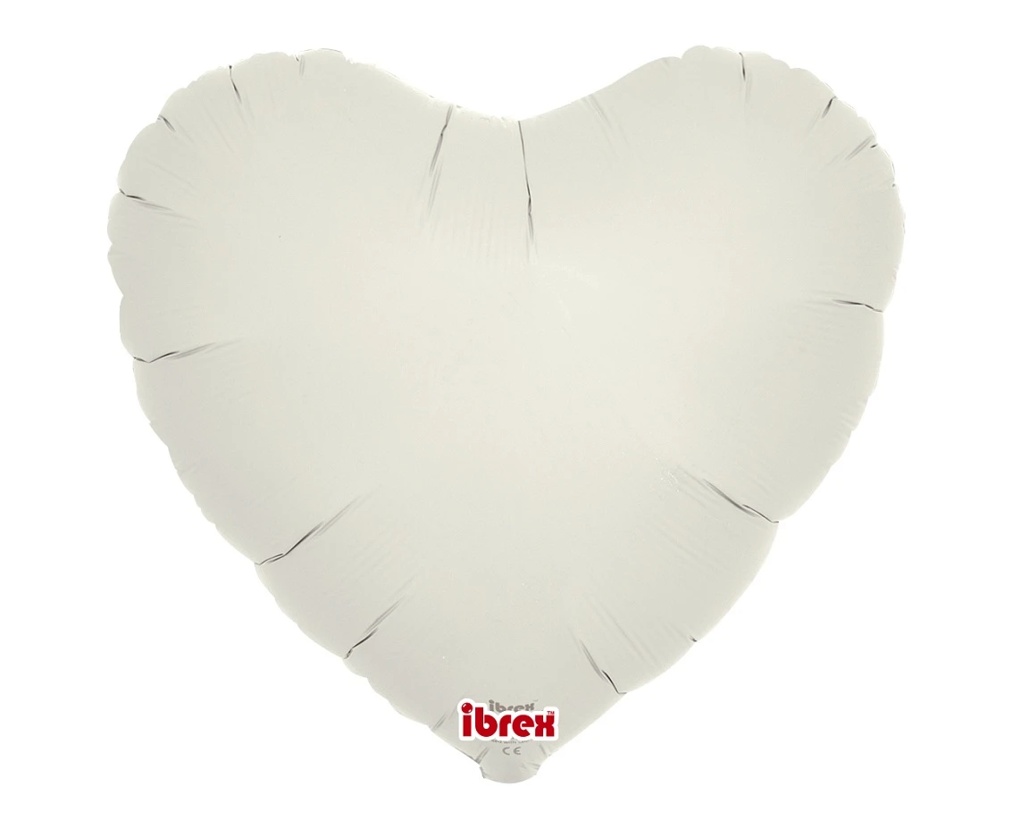 Foil balloon Ibrex Hel, heart 14", Cloud Gray, 5 pcs.