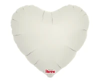 Foil balloon Ibrex Hel, heart 14", Cloud Gray, 5 pcs.