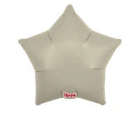 Foil balloon Ibrex Hel, star 15", Sand Gray, 5 pcs.