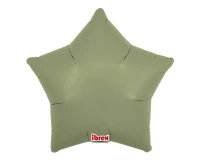 Foil balloon Ibrex Hel, star 15", Sage Green, 5 pcs.