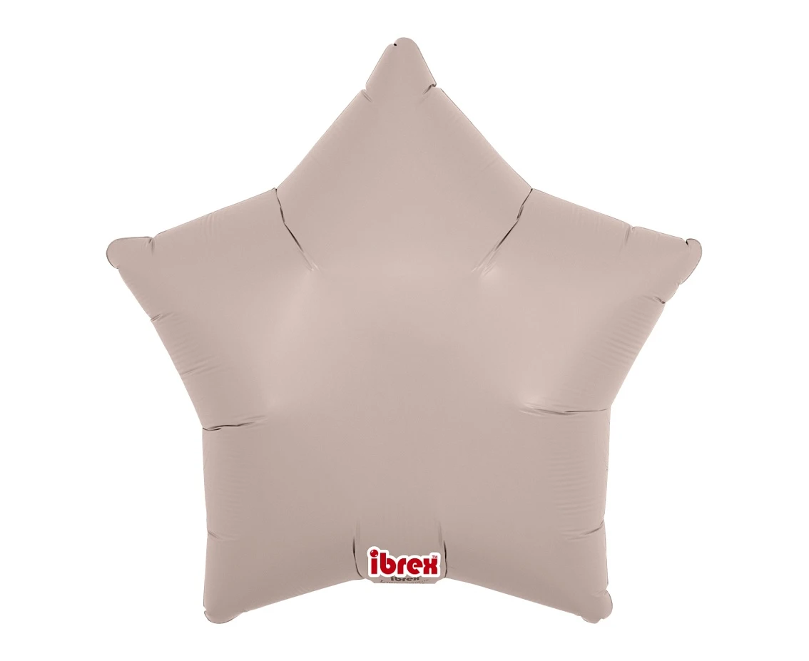 Foil balloon Ibrex Hel, star 15", Warm Gray, 5 pcs.