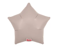Foil balloon Ibrex Hel, star 15", Warm Gray, 5 pcs.