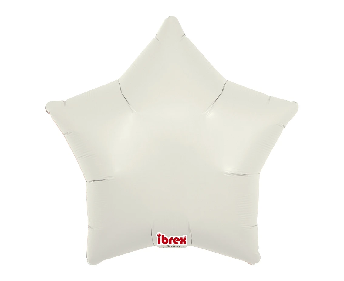 Foil balloon Ibrex Hel, star 15", Cloud Gray, 5 pcs.