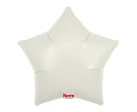 Foil balloon Ibrex Hel, star 15", Cloud Gray, 5 pcs.