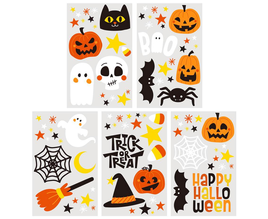 "Halloween" washable tattoo set, 12x7,5 cm / 5 sheets
