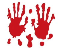 Gel stickers "Bloody hands", 20x20 cm / 1 sheet