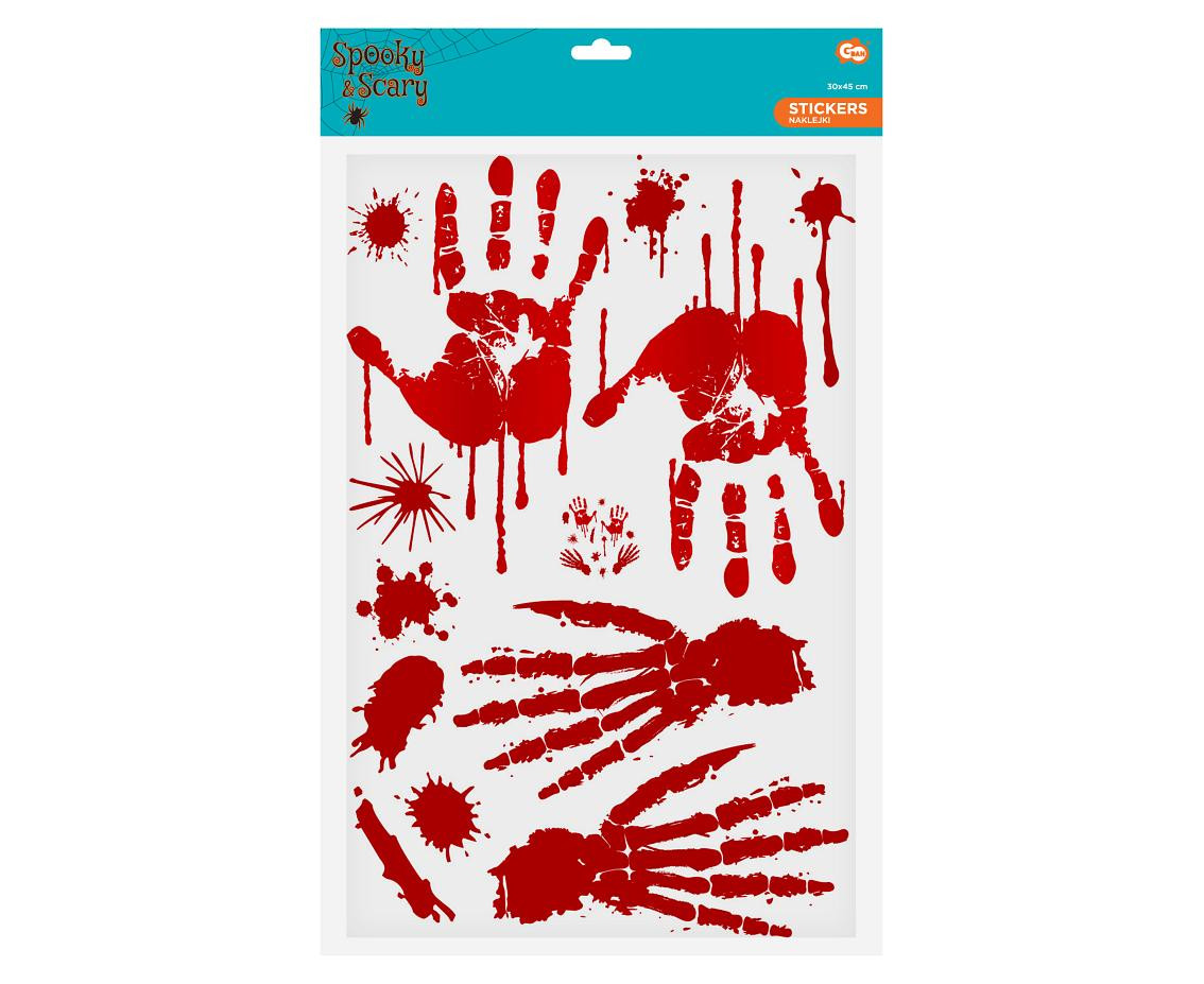 Stickers "Bloody traces", 30x45 cm / 1 sheet