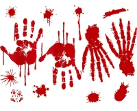 Stickers "Bloody traces", 30x45 cm / 1 sheet