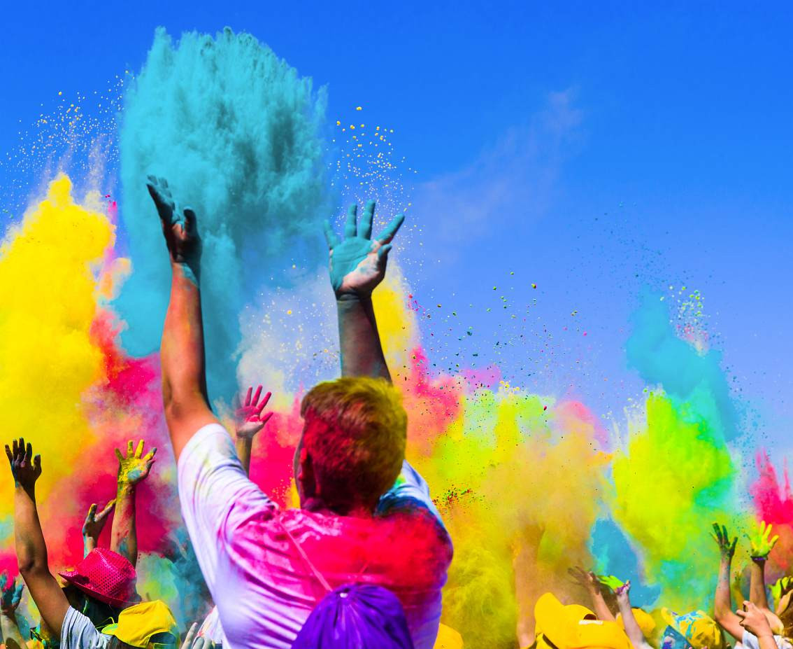 Holi color powder, blue, 70 g