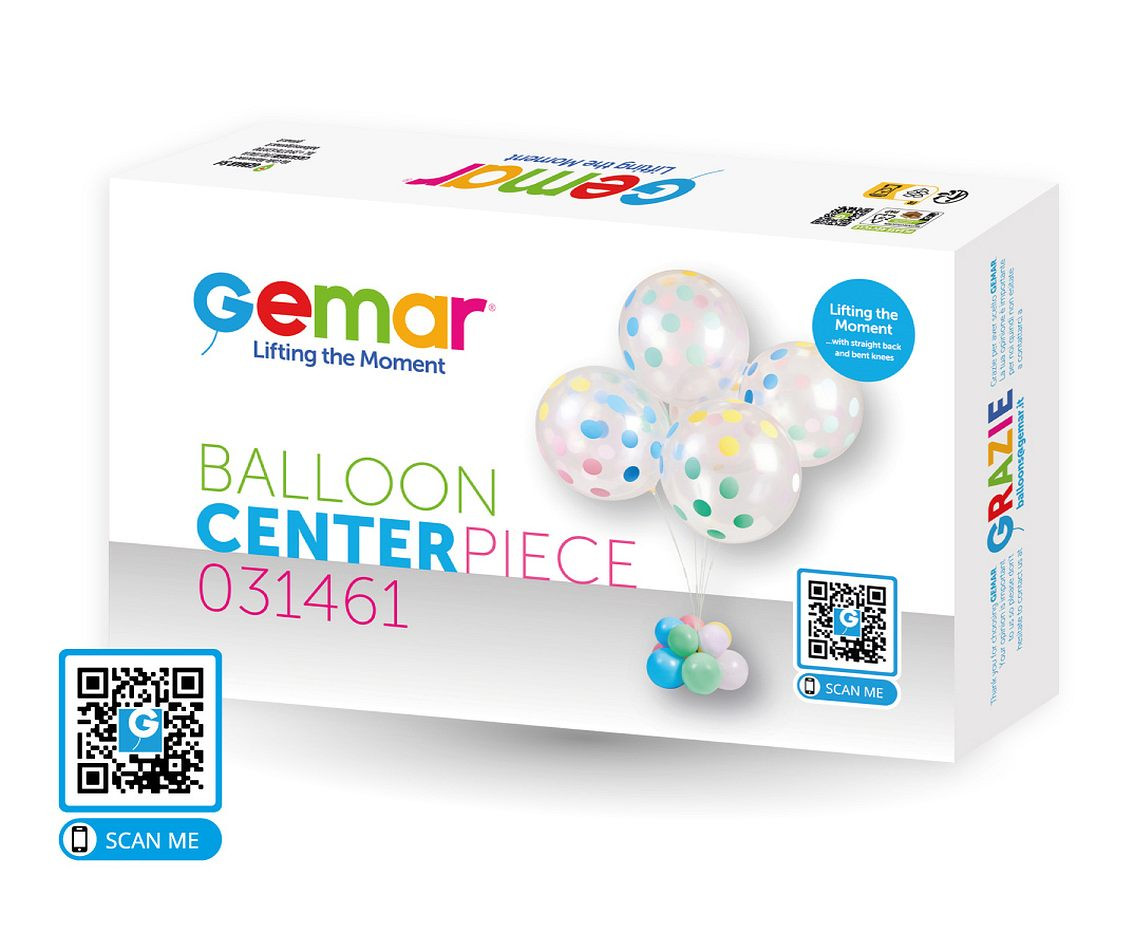 Balloon bouquet frame for 6 balloons, 75 cm EOL