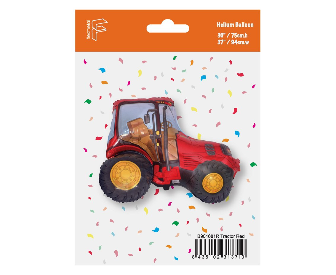 Foil Balloon 24" FX - "Tractor" (red), packed EOL