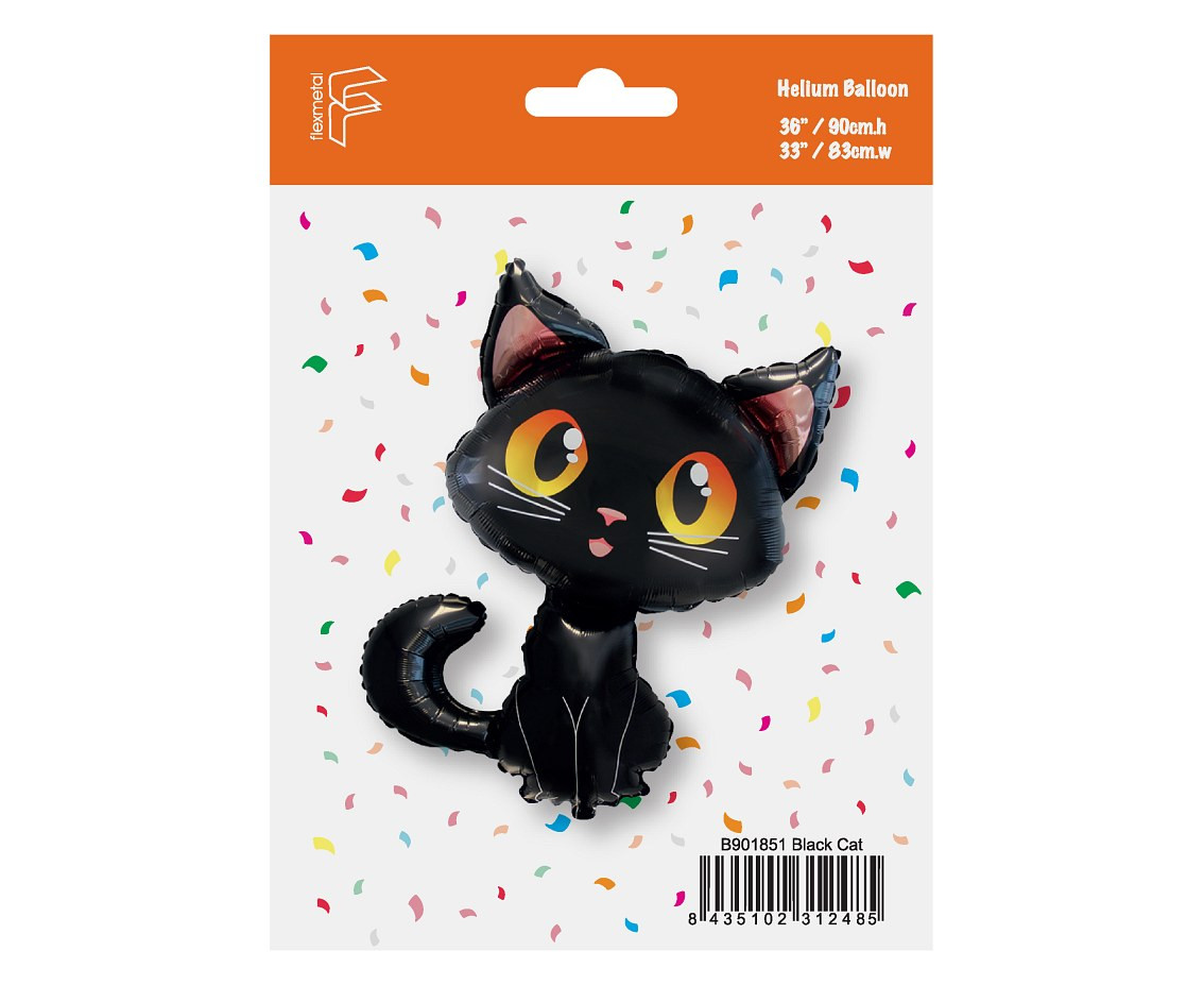 Foil balloon 24" FX - Black Cat , packed EOL