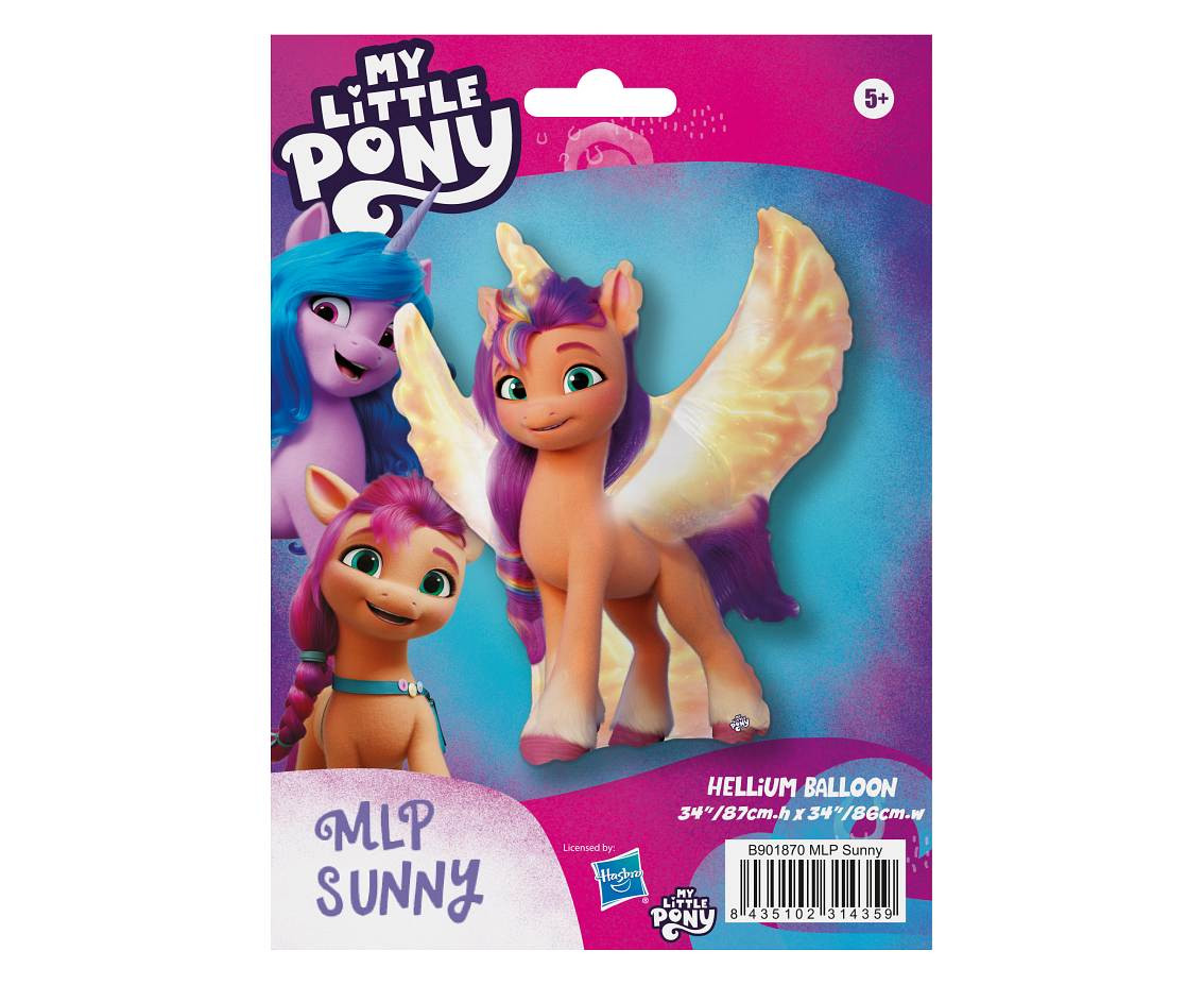 Foil Balloon 24" FX - Ponies: Sunny, packed