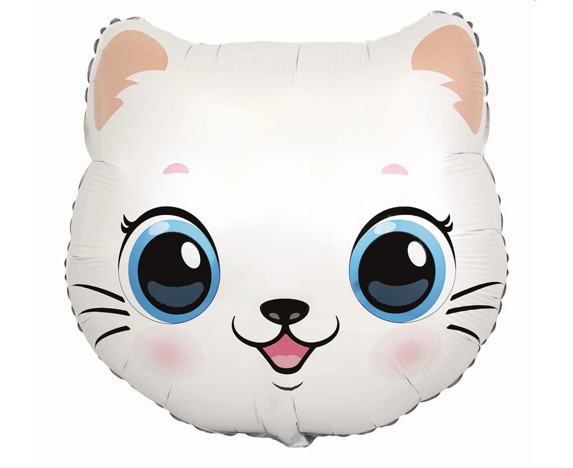 Foil balloon 24" FX - Cat (head), packed EOL