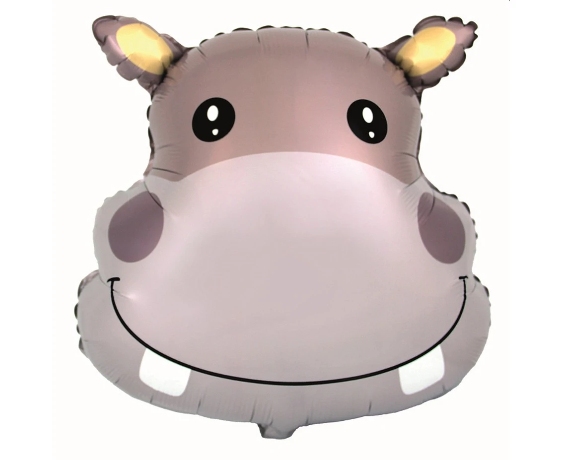 Foil balloon 24" FX - Hippo (head), packed