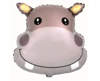 Foil balloon 24" FX - Hippo (head), packed