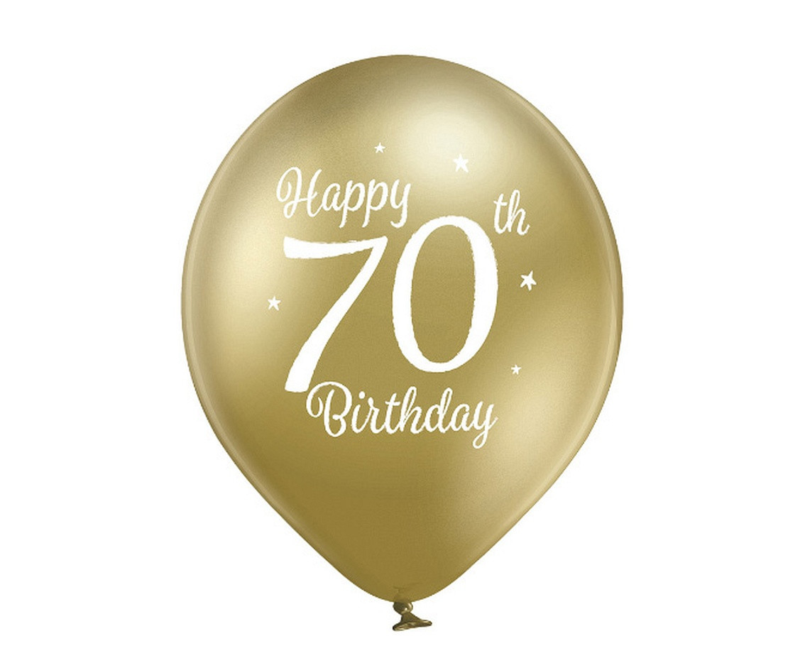 D11 balloons 70th Birthday Mix 3, 1C2S, 6 pcs