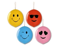 Balloons balls with smiles, 20 pcs.