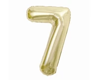 Foil balloon B&C, number 7, champagne, 85 cm