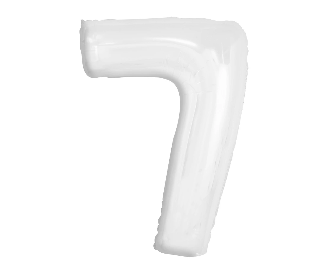 Foil balloon B&C, number 7, white, 92 cm (air) EOL