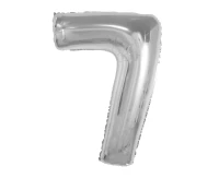 Foil balloon Smart, number 7, silver, 92 cm EOL