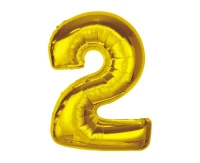 Foil balloon Smart, number 2, gold, 92 cm EOL